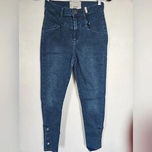 One Teaspoon Preachers‎ Hight Waist Jean Indigo Size 27 Button Ankle Skinny NWT
